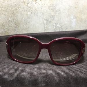 Nicole Miller Trinity Sunglasses, Burgundy